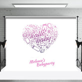 Einfach Hallo Baby Lila Herz Baby Party Hintergrund